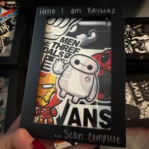 Vans Baymax Graphic Wallet with Black and White Design